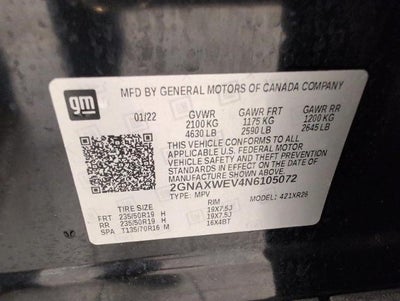 2022 Chevrolet Equinox AWD 4dr RS