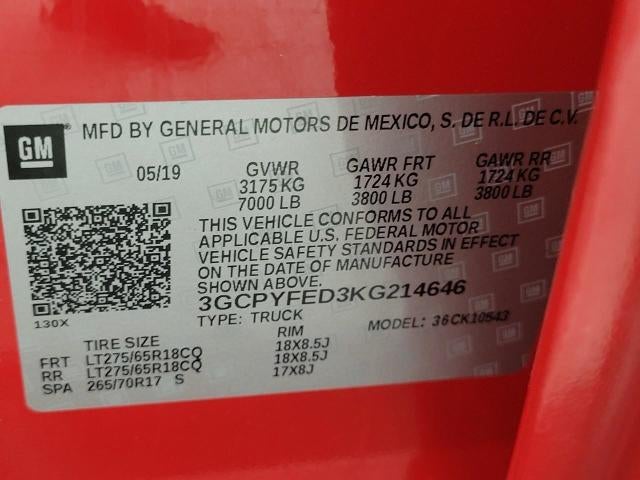 2019 Chevrolet Silverado 1500 4WD Crew Cab 147 LT Trail Boss