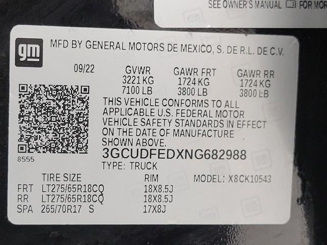 2022 Chevrolet Silverado 1500 4WD Crew Cab 147 LT Trail Boss