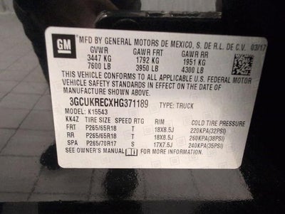 2017 Chevrolet Silverado 1500 LT
