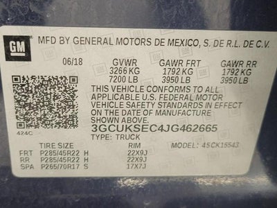 2018 Chevrolet Silverado 1500 4WD Crew Cab 143.5 LTZ w/1LZ