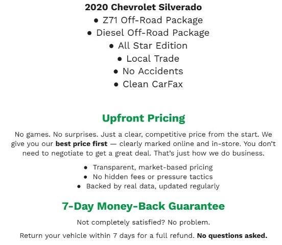 2020 Chevrolet Silverado 1500 4WD Crew Cab 147 RST