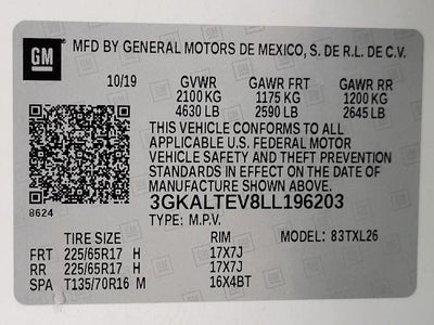 2020 GMC Terrain AWD 4dr SLE