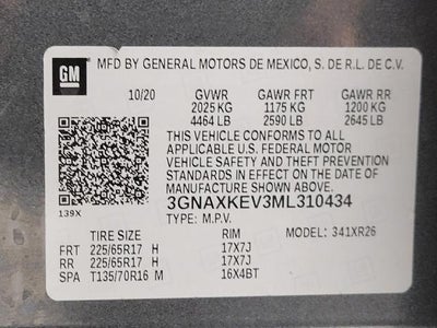 2021 Chevrolet Equinox FWD 4dr LT w/1LT