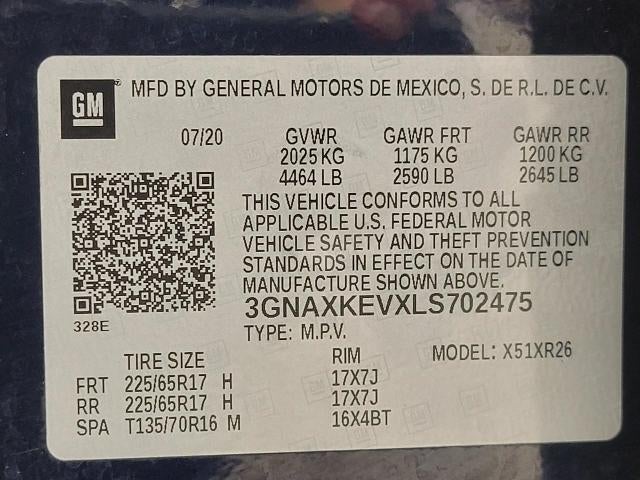 2020 Chevrolet Equinox FWD 4dr LT w/1LT