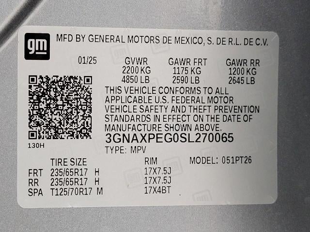 2025 Chevrolet Equinox AWD 4dr LT w/2LT