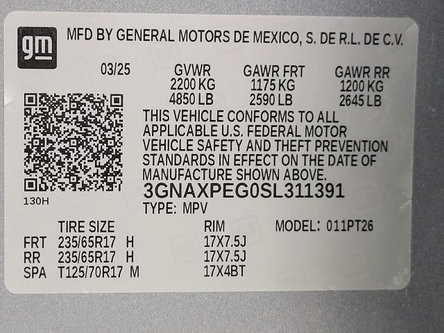 2025 Chevrolet Equinox AWD 4dr LT w/2LT