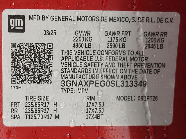 2025 Chevrolet Equinox AWD 4dr LT w/2LT