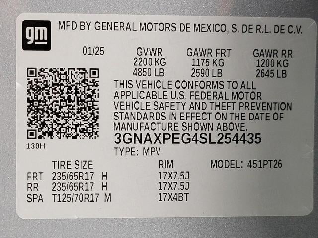 2025 Chevrolet Equinox AWD 4dr LT w/2LT