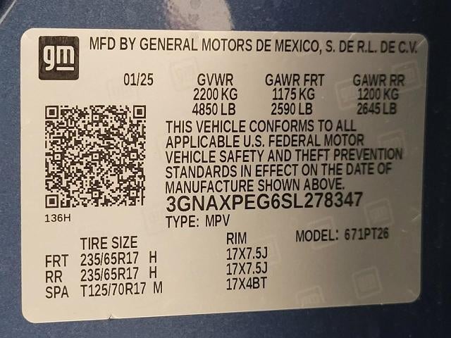 2025 Chevrolet Equinox AWD 4dr LT w/2LT