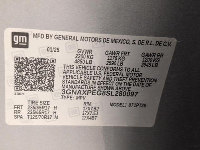 2025 Chevrolet Equinox AWD 4dr LT w/2LT