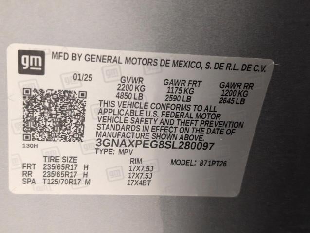 2025 Chevrolet Equinox AWD 4dr LT w/2LT