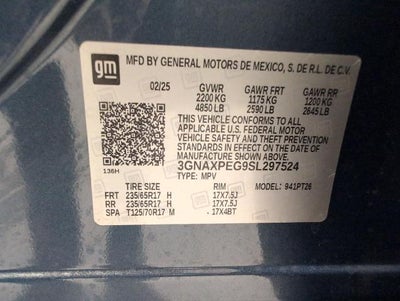 2025 Chevrolet Equinox AWD 4dr LT w/2LT