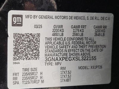 2025 Chevrolet Equinox AWD 4dr LT w/2LT