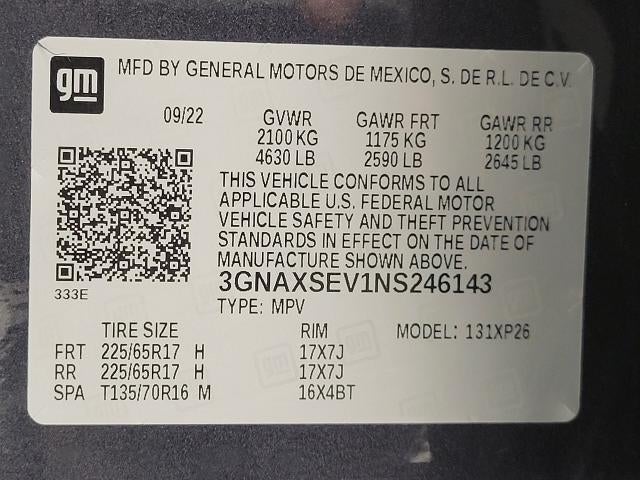 2022 Chevrolet Equinox AWD 4dr LS w/1LS