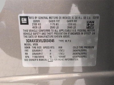 2018 Chevrolet Equinox AWD 4dr LT w/1LT