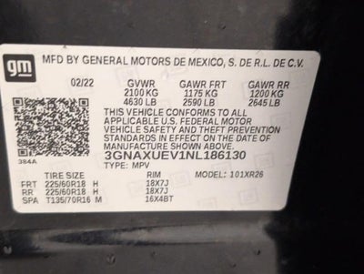 2022 Chevrolet Equinox AWD 4dr LT w/1LT