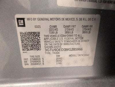 2021 GMC Sierra 1500 4WD Crew Cab 147 SLT