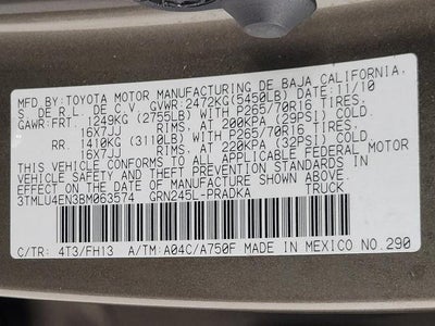 2011 Toyota Tacoma 4WD Double V6 AT
