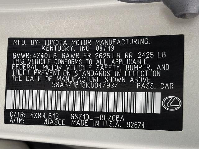 2019 Lexus ES ES 350 Luxury FWD