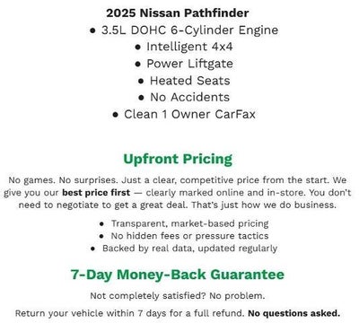 2025 Nissan Pathfinder SV 4WD