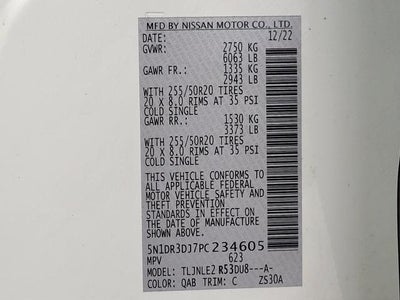 2023 Nissan Pathfinder Platinum 4WD