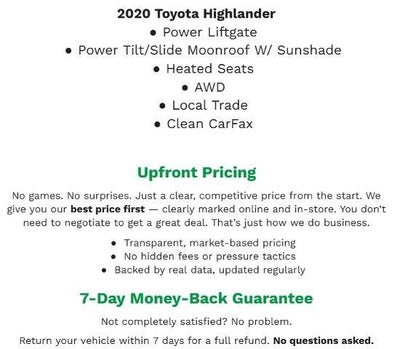 2020 Toyota Highlander XLE AWD