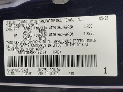 2023 Toyota Tundra 4WD Limited CrewMax 5.5' Bed