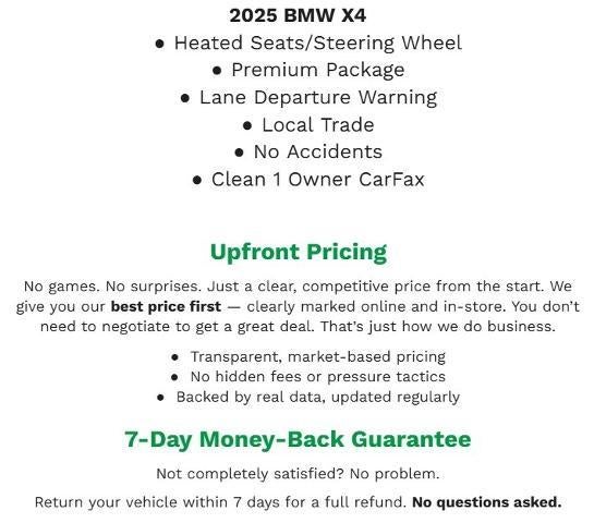 2025 BMW X4 xDrive30i Sports Activity Coupe