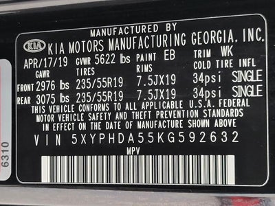 2019 Kia Sorento EX Sport V6 AWD