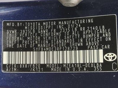 2024 Toyota Corolla LE CVT