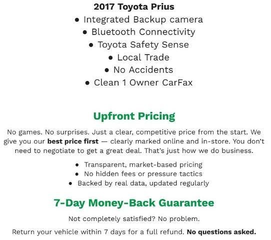 2017 Toyota Prius Two