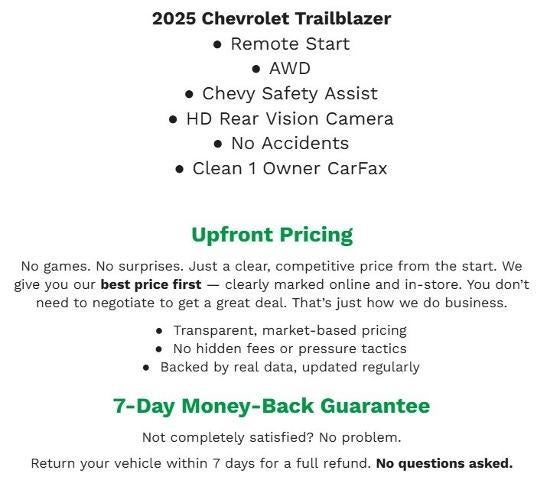 2025 Chevrolet Trailblazer AWD 4dr LT
