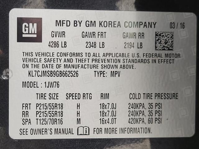 2016 Chevrolet Trax FWD 4dr LTZ