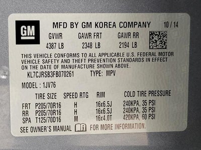 2015 Chevrolet Trax AWD 4dr LT