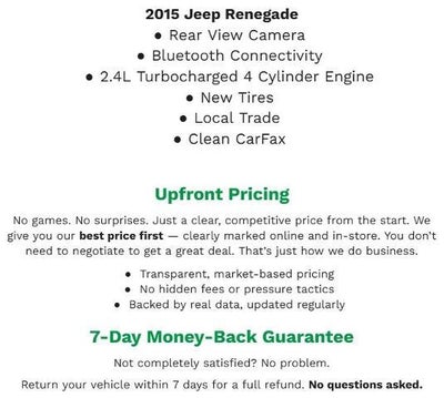 2015 Jeep Renegade FWD 4dr Sport