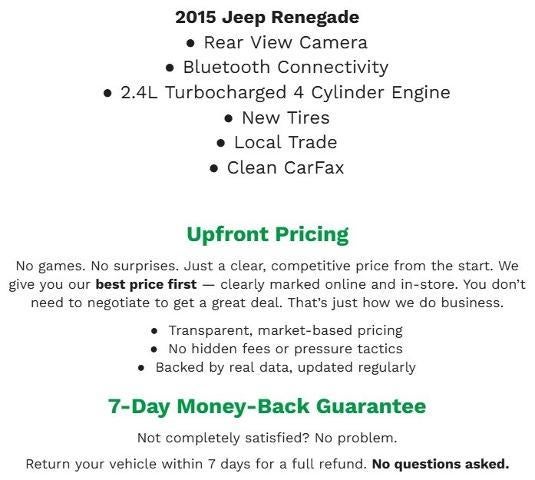 2015 Jeep Renegade FWD 4dr Sport