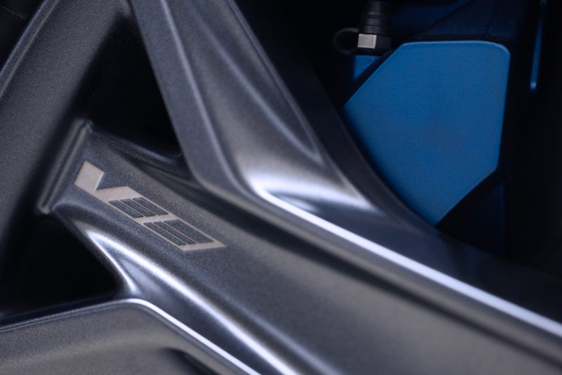 Close-up of the 2026 OPTIQ-V Brembo Performance Front Brakes | Bergstrom Cadillac of Neenah in Neenah WI